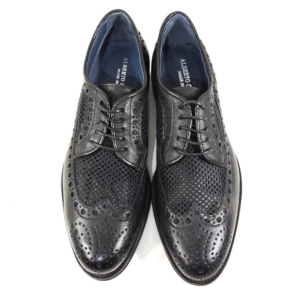 ALBERTO CICCIOLI ?? MEN\'S BLACK SOFT LEATHER SUMMER OXFORD SHOES main image 7
